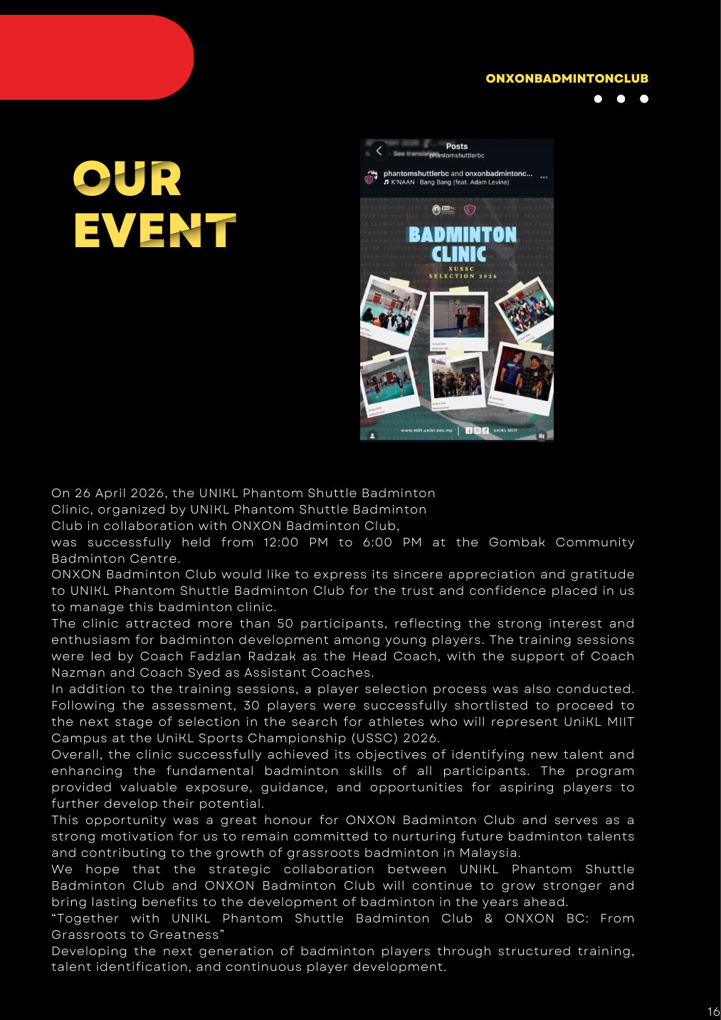 ONXON Club Profile 2026, page 20 of 29