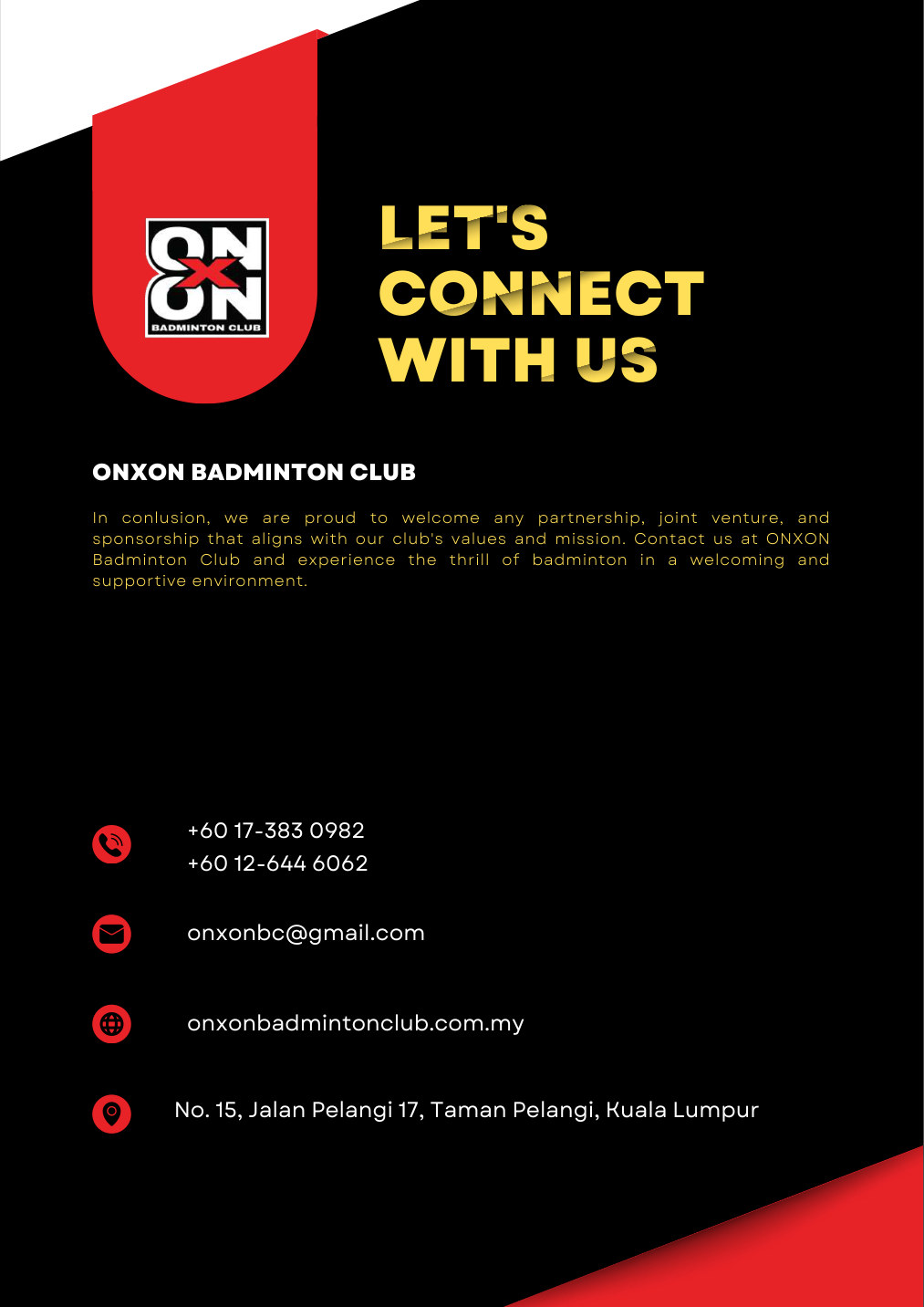 ONXON Club Profile 2026, page 29 of 29