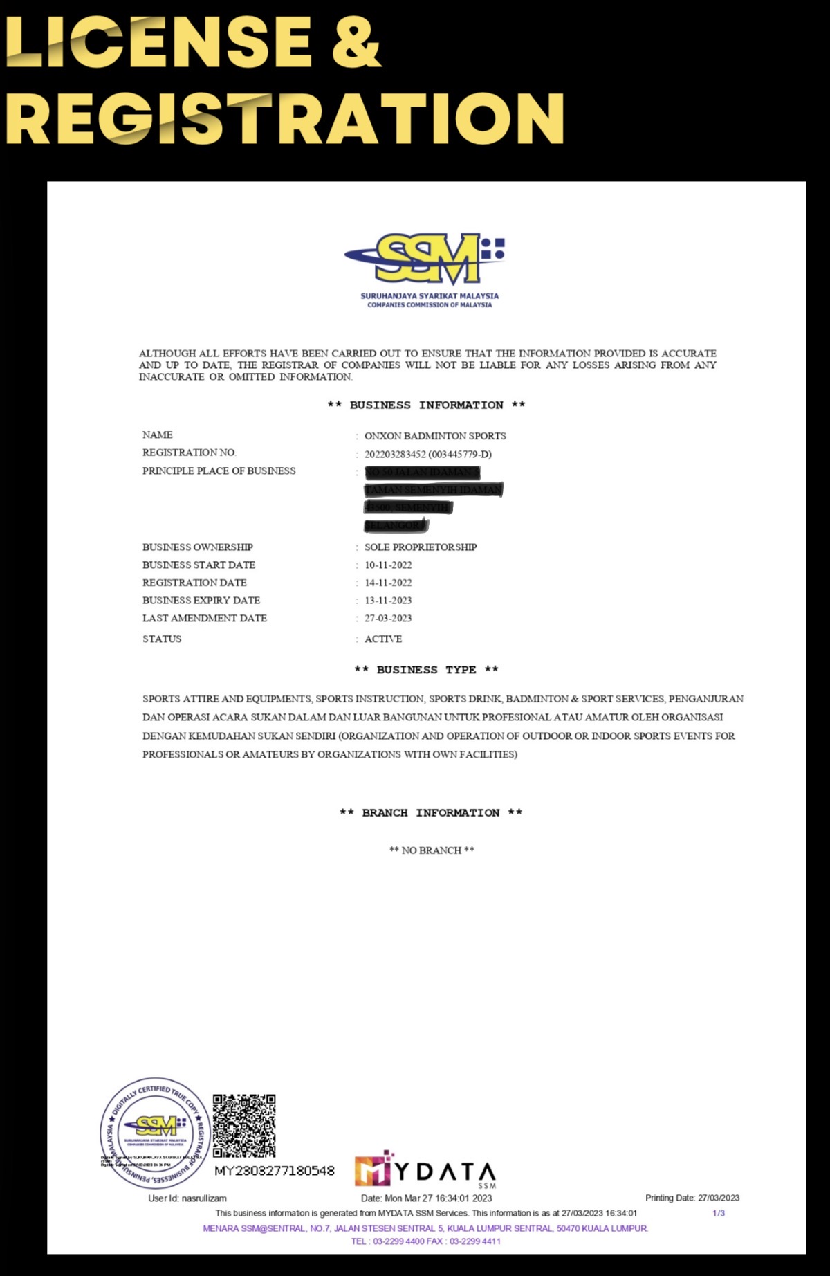 Business Information