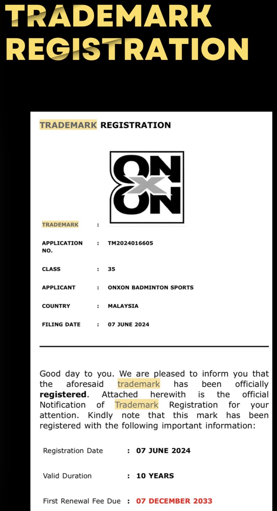 Trademark Registration®